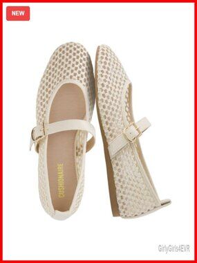 Mary Jane Flats with Memory Foam Cushioning, Mesh Breathable Ballet Flats